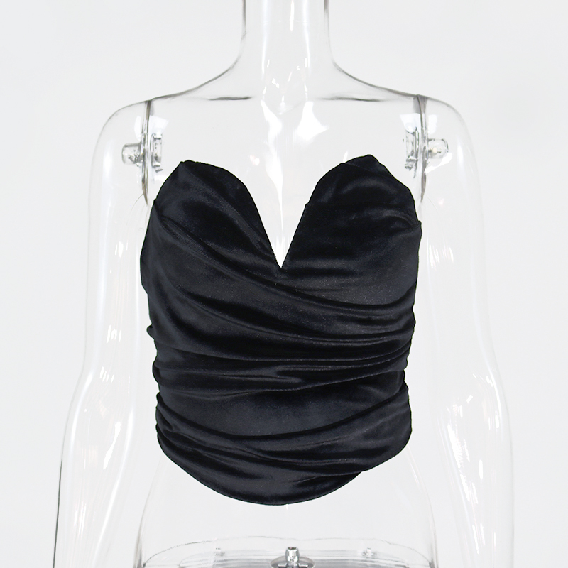 NewAsia Black Corset Top Women Sexy Off Shoulder Underwire Push Up Padded Zipper Bustier Top Woman Summer Beach Party Clothes 210308