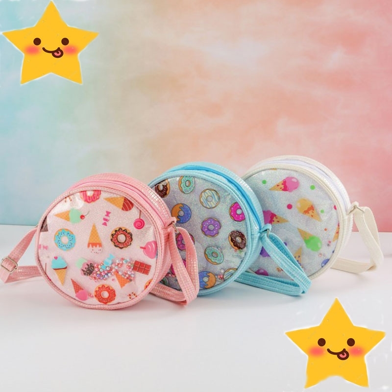 Printed transparent PVC shoulder cute children's slanting zero wallet simple 100 girls' storage round bag, White
Printed transparent PVC shoulder cute children's slanting zero wallet simple 100 girls' storage round bag, White