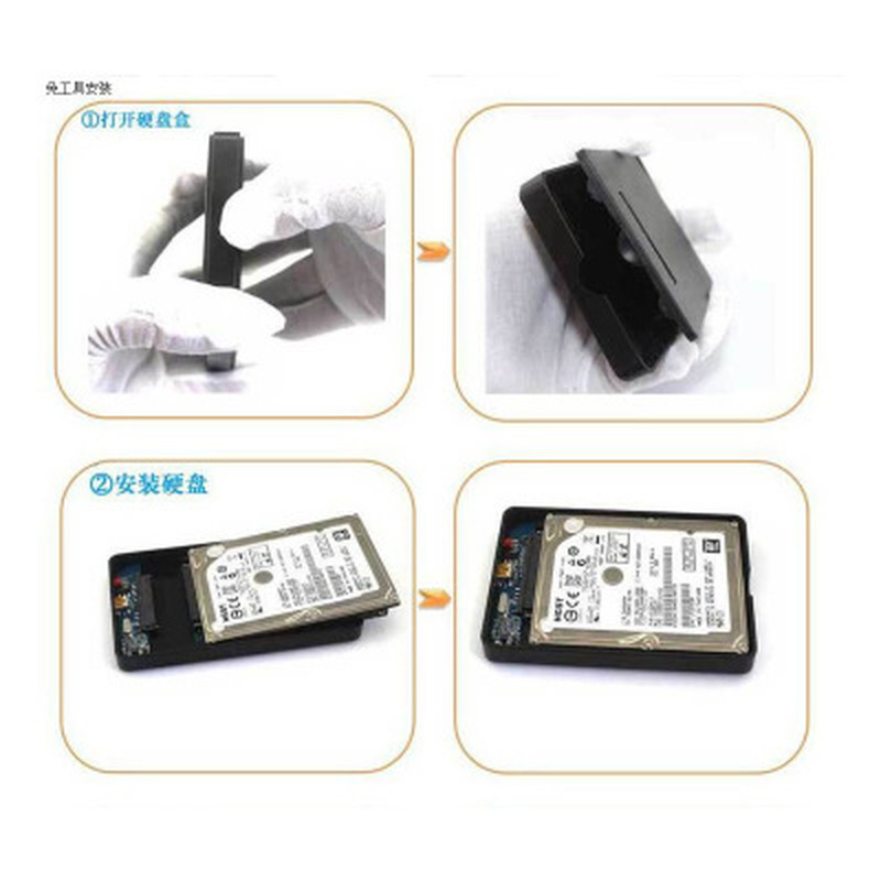 New HDD Case 25 SATA to USB 30 Adapter Hard Drive External Enclosure Case for SATAII HD SSD Hard Disk Box