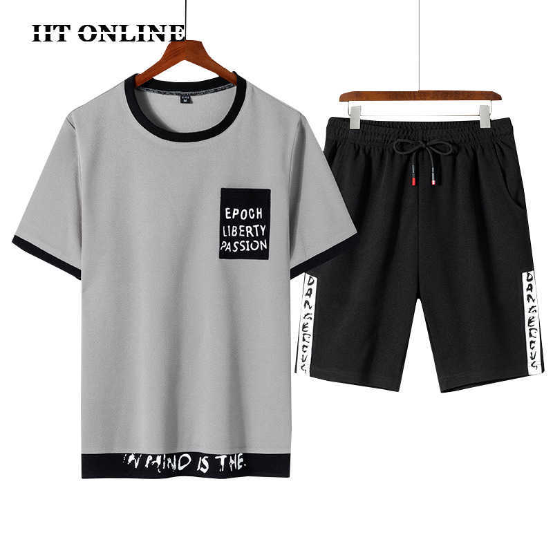 Men' Sets Fashion Summer Sportswear Casual Short Sleeve T-shirt 2 PC Outfit Shorts Harajuku Hip Hop Streetwear Male Tracksuit 210603, Jw610grey
Men' Sets Fashion Summer Sportswear Casual Short Sleeve T-shirt 2 PC Outfit Shorts Harajuku Hip Hop Streetwear Male Tracksuit 210603, Jw610grey