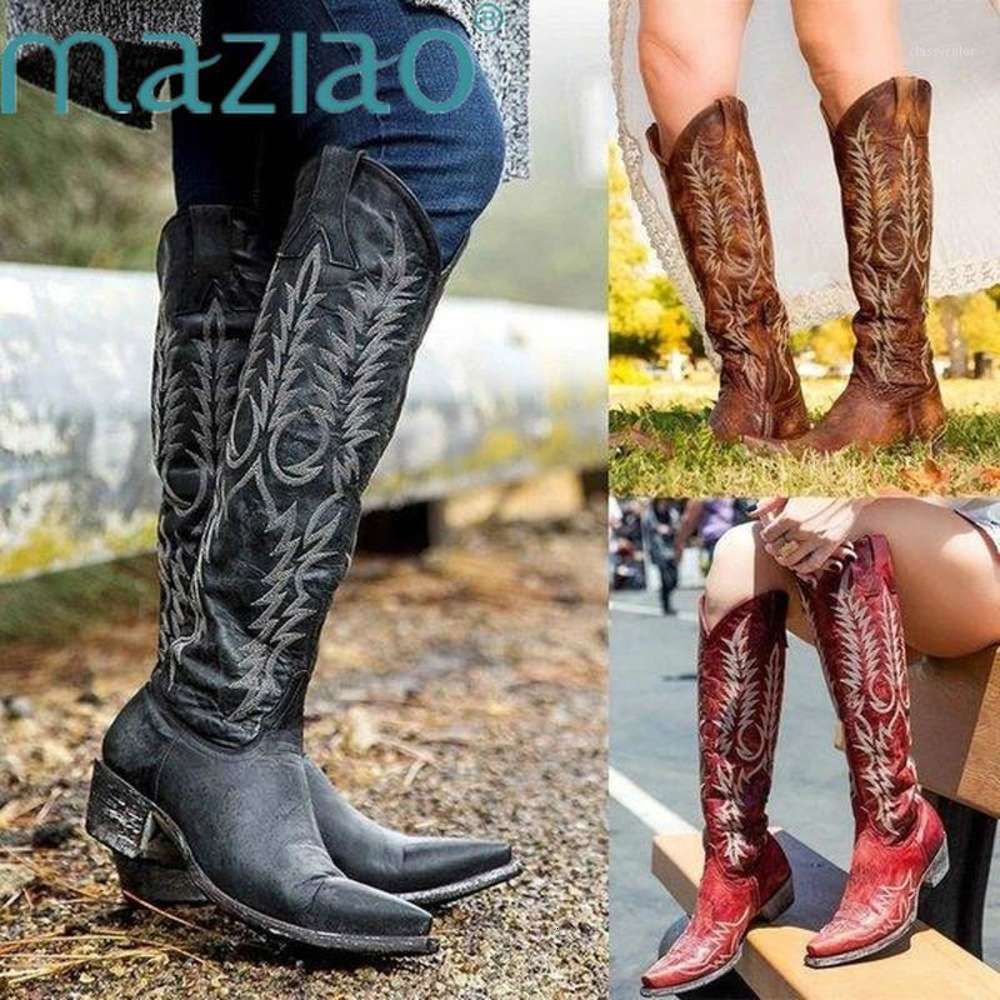 Vintage Women Knee High Boots Leather Riding Boots Medieval ern Cowgirl Autumn Winter Pointed Toe Flat MAZIAO1 Z0RF, Red
Vintage Women Knee High Boots Leather Riding Boots Medieval ern Cowgirl Autumn Winter Pointed Toe Flat MAZIAO1 Z0RF, Red