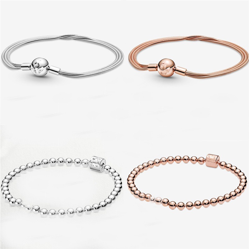 New Multilayer Snake Chain Bracelets Rose Gold Silver Colour Beaded Paved Bracelet Clasp Fit European Beads For Pandora Bracelet Charm Beads Bangle & Jewelry DIY
New Multilayer Snake Chain Bracelets Rose Gold Silver Colour Beaded Paved Bracelet Clasp Fit European Beads For Pandora Bracelet Charm Beads Bangle & Jewelry DIY