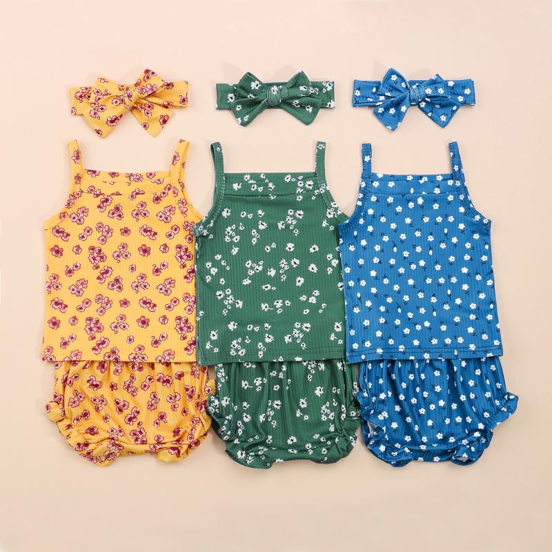 Clothing Sets 2021 3Pcs Sweet Style Baby Girls Outfit, Summer Floral Printing Sleeveless Suspender Tops + Lace Shorts Bow Headwear Set, White
Clothing Sets 2021 3Pcs Sweet Style Baby Girls Outfit, Summer Floral Printing Sleeveless Suspender Tops + Lace Shorts Bow Headwear Set, White