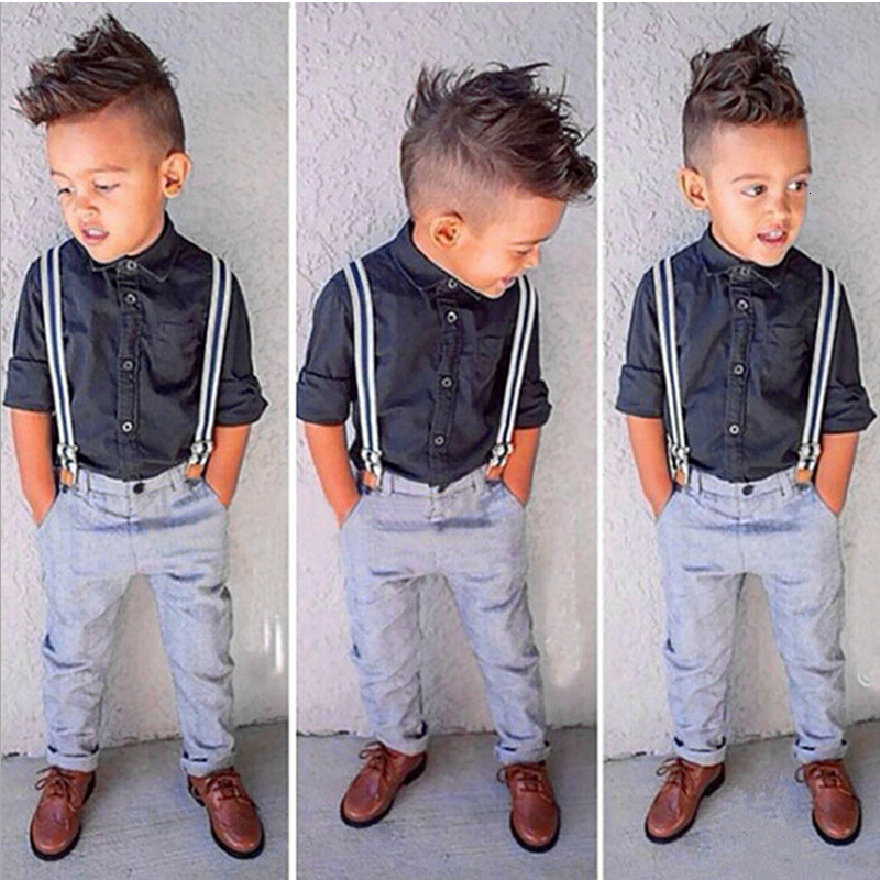 2021 New Formal Kids Set Spring Autumn Toddler Boys Clothes Cotton Long Sleeve Shirt+blue Strap Pants Children Clothing 2-6 Years Eg7s, Red
2021 New Formal Kids Set Spring Autumn Toddler Boys Clothes Cotton Long Sleeve Shirt+blue Strap Pants Children Clothing 2-6 Years Eg7s, Red