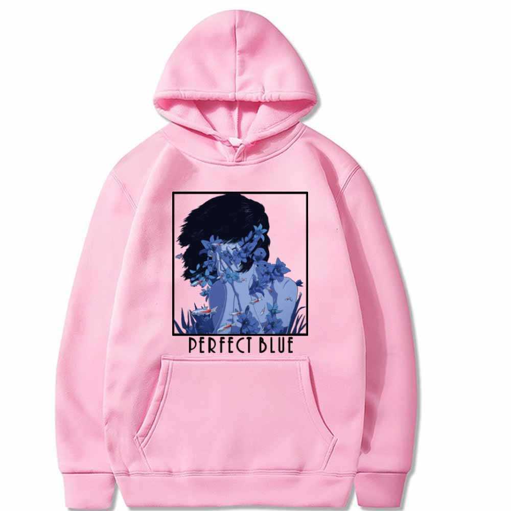 Anime Perfect Blue Hoodie Hip Hop Casual Loose Print Streetwear Unisex Y0804