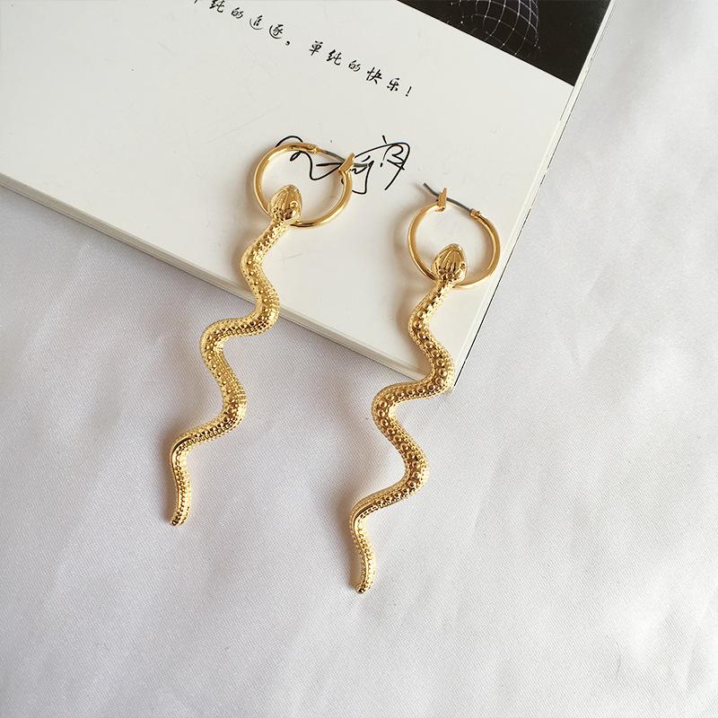Dangle & Chandelier Punk Hip Hop Style Gold Color Metal Animal Snake Earring Rock Fashion Pendant Earrings For Women Girl Party
Dangle & Chandelier Punk Hip Hop Style Gold Color Metal Animal Snake Earring Rock Fashion Pendant Earrings For Women Girl Party