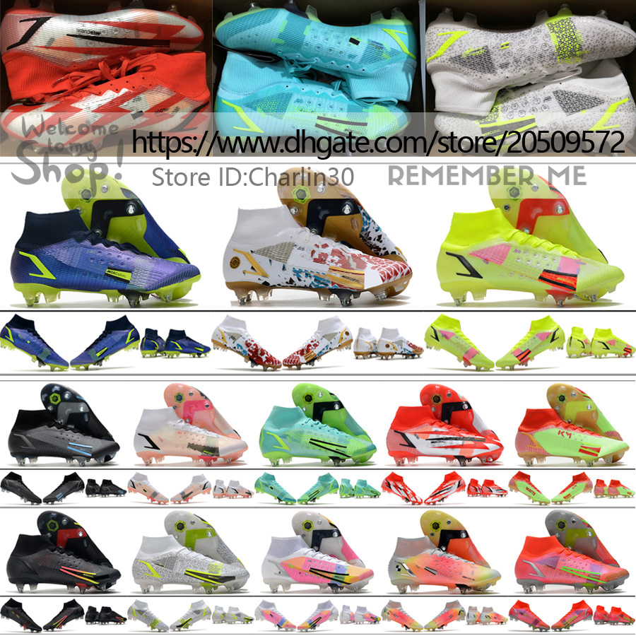 Send With Bag Mercurial Superfly 8 Elite Pro SG Anti Clog Soccer Boots Mens High Quality Ankle Ronaldo Mbappe Spikes Football Cleats Leather Soccer Shoes Size US6.5-12, Box
Send With Bag Mercurial Superfly 8 Elite Pro SG Anti Clog Soccer Boots Mens High Quality Ankle Ronaldo Mbappe Spikes Football Cleats Leather Soccer Shoes Size US6.5-12, Box