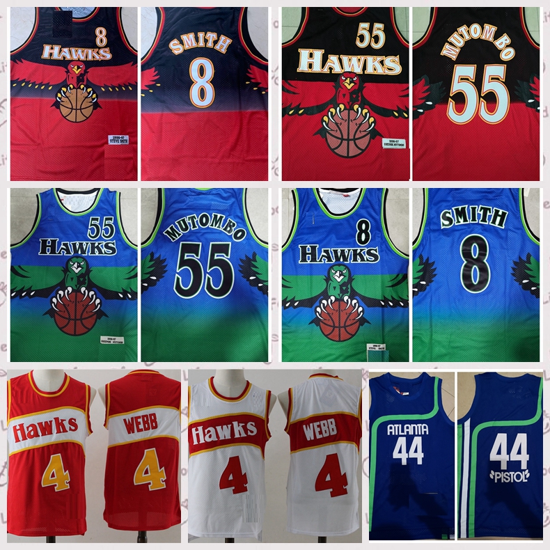 2021 Vintage Men Retro Classic Basketball Jersey Pistol 44 Pete Maravich 55 Dikembe Mutombo 8 Steve Smith 4 Spud Shirts Breathable short Black blue white Size -2XL
2021 Vintage Men Retro Classic Basketball Jersey Pistol 44 Pete Maravich 55 Dikembe Mutombo 8 Steve Smith 4 Spud Shirts Breathable short Black blue white Size -2XL