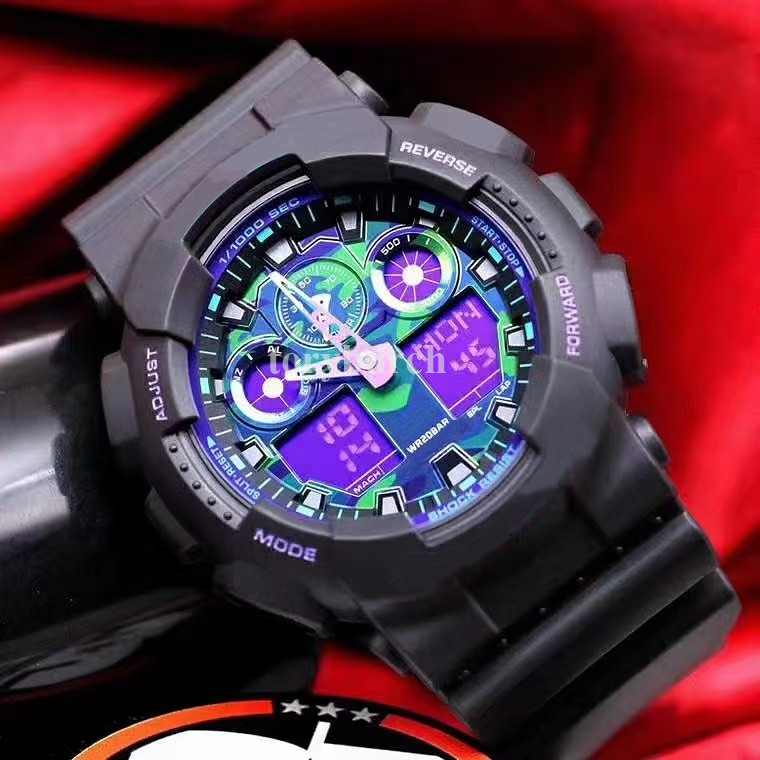 Waterproof GA series 100 Dual display Watches Luminous sports casual student top quality all functions work auto light Watch Reloj Hombre wristwatch, Slivery;brown
Waterproof GA series 100 Dual display Watches Luminous sports casual student top quality all functions work auto light Watch Reloj Hombre wristwatch, Slivery;brown