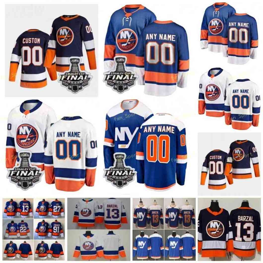 

Stanley Cup Final News York Islanders Hockey Jersey 7 Eberle 4 Andy Greene 34 Thomas Hickey 35 Jakub Skarek 30 Ilya Sorokin Custom Women Youth Reverse Retro