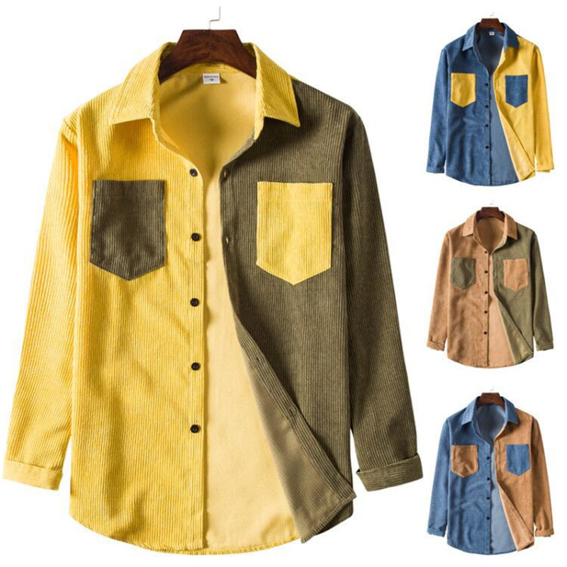 2021 Oversized Mens Corduroy Vintage Shirts Autumn Winter Fashion Men Long Sleeve Patchwork Casual Double Pocket Shirt Koszule 0iht, Blue
2021 Oversized Mens Corduroy Vintage Shirts Autumn Winter Fashion Men Long Sleeve Patchwork Casual Double Pocket Shirt Koszule 0iht, Blue