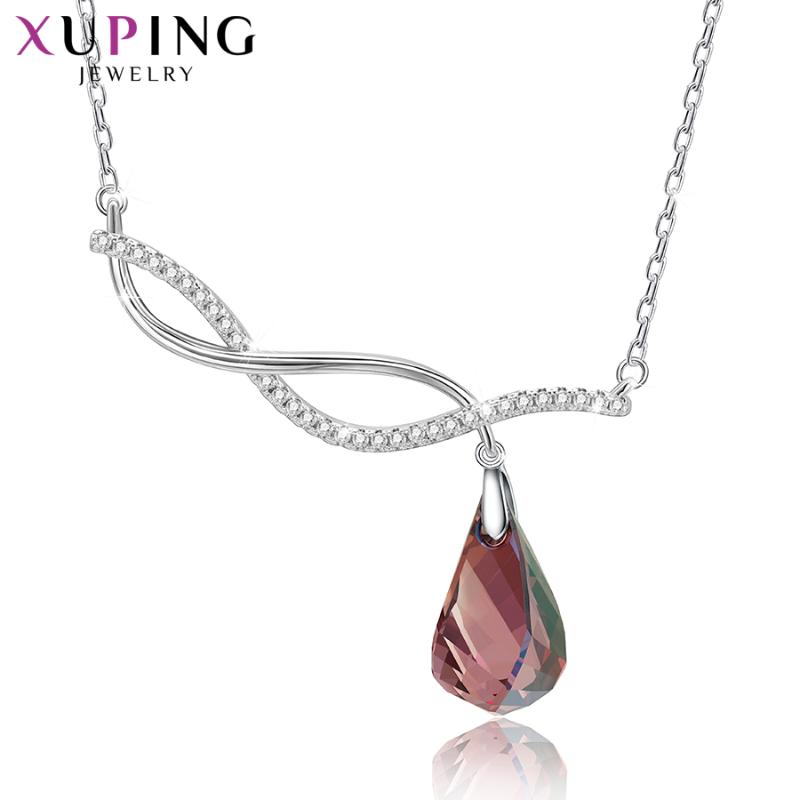 Pendant Necklaces Xuping Jewelry Est Design Fashion Crystals Necklace For Family Birthday Lovely Gifts 40248
Pendant Necklaces Xuping Jewelry Est Design Fashion Crystals Necklace For Family Birthday Lovely Gifts 40248