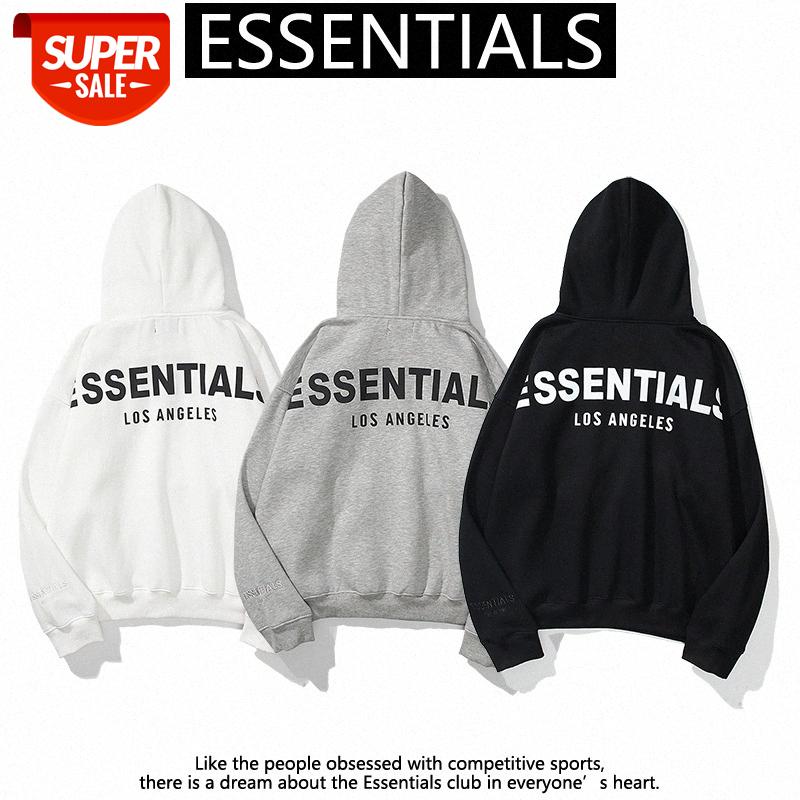 Street EENTIALS reflective letters men and women hoodie couple plus velvet sweater #io5b, Black
Street EENTIALS reflective letters men and women hoodie couple plus velvet sweater #io5b, Black