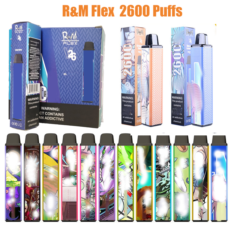 RandM Flex 2600 Puffs Disposable vape Plus e cigarette Vapor bars 8.5ml Prefilled Cartridge Pods Packaging 18350 A+ battery Ecig Bang xxl du
RandM Flex 2600 Puffs Disposable vape Plus e cigarette Vapor bars 8.5ml Prefilled Cartridge Pods Packaging 18350 A+ battery Ecig Bang xxl du