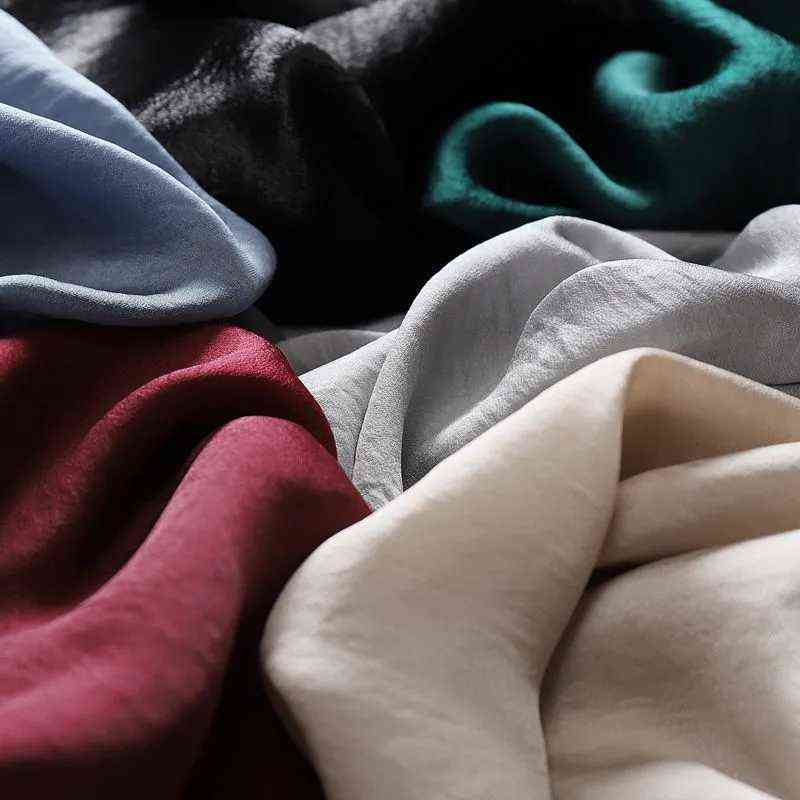 Cupro wide-leg pants women's thin summer casual trousers Korean version of high-waist ice silk acetate straight mopping 211115