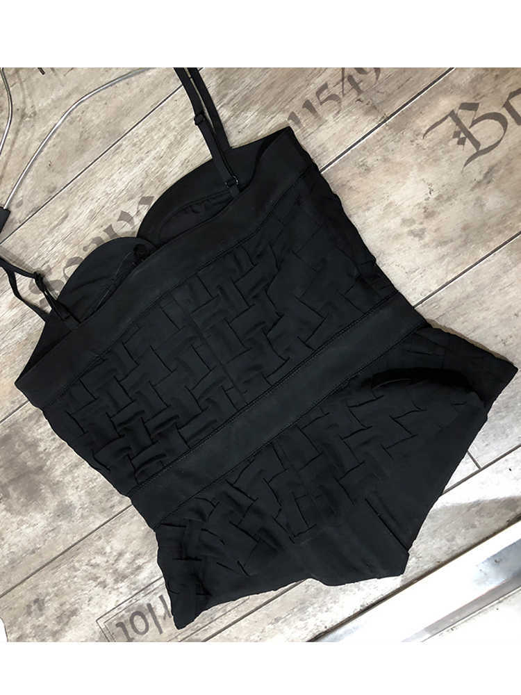 Sexy Leaky Shoulder Braided Single Breasted Tube Top Sling Ladies Autumn Style Personality All-match Top 210625