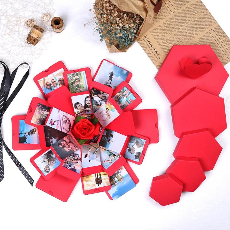 Surprise Creative Explosion Couple Box Diy Hexagonal Photo Scrapbooking For Birthday Valentine's Day Wedding Gifts
Surprise Creative Explosion Couple Box Diy Hexagonal Photo Scrapbooking For Birthday Valentine's Day Wedding Gifts