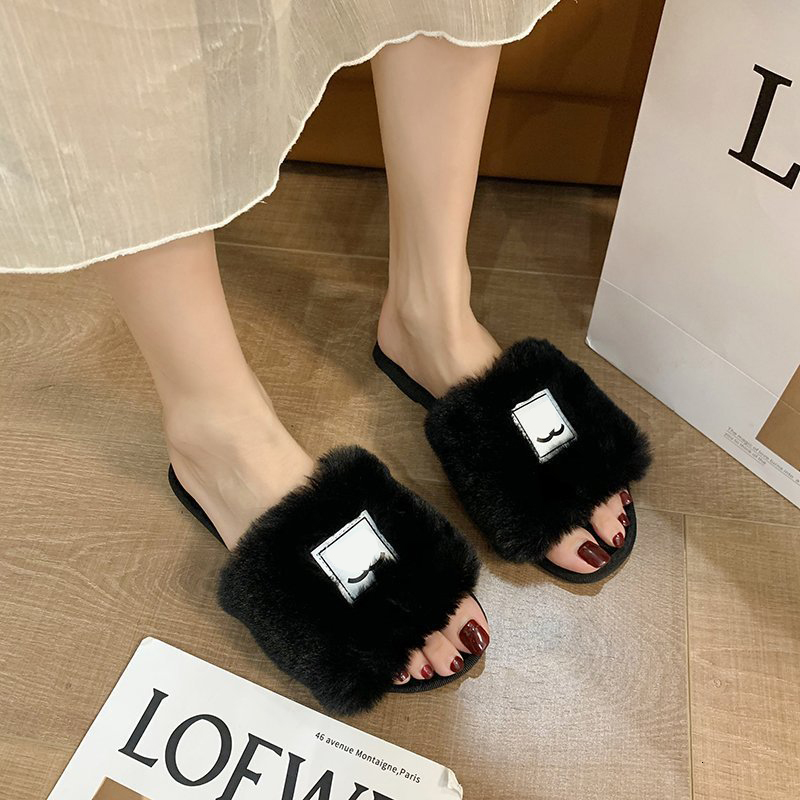 slippers women luxury fluffy plush slipper autumn winter warm outdoor letter casual flat slides plus size fur shoes 39zt, Black
slippers women luxury fluffy plush slipper autumn winter warm outdoor letter casual flat slides plus size fur shoes 39zt, Black