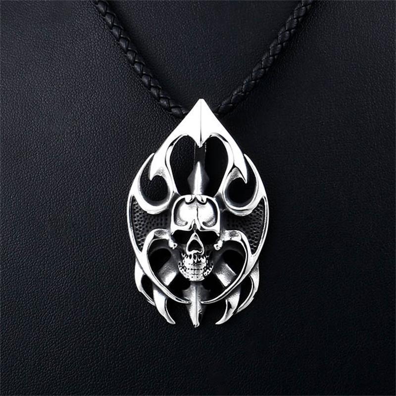 Pendant Necklaces Men's Stainless Steel Necklace Punk Flame Skull Gothic Party Jewelry Gift For Motorcycle Riders
Pendant Necklaces Men's Stainless Steel Necklace Punk Flame Skull Gothic Party Jewelry Gift For Motorcycle Riders