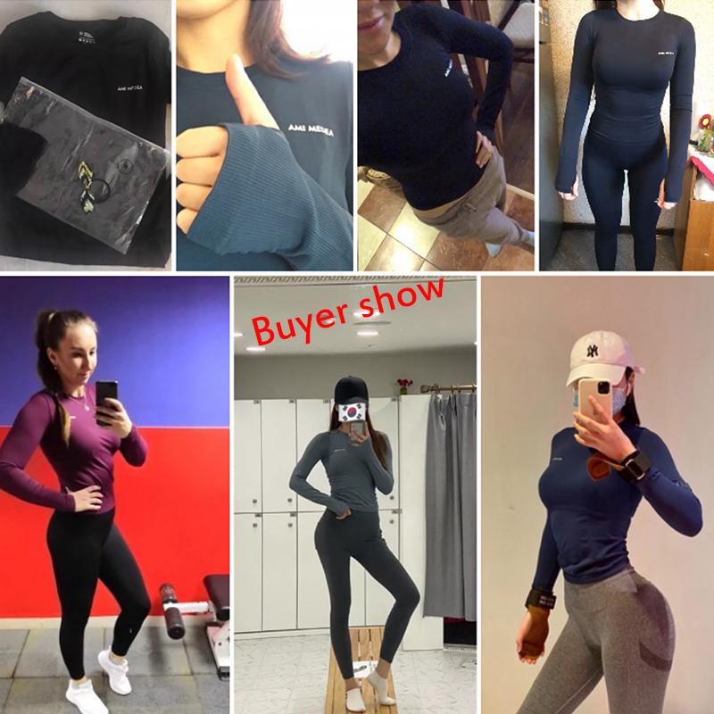 Women's T-Shirt Fitness T Shirt Women Sportswear Yoga Tops Slim Elastic Female Long Sleeve Compression Shirts Workout Sweatshirts