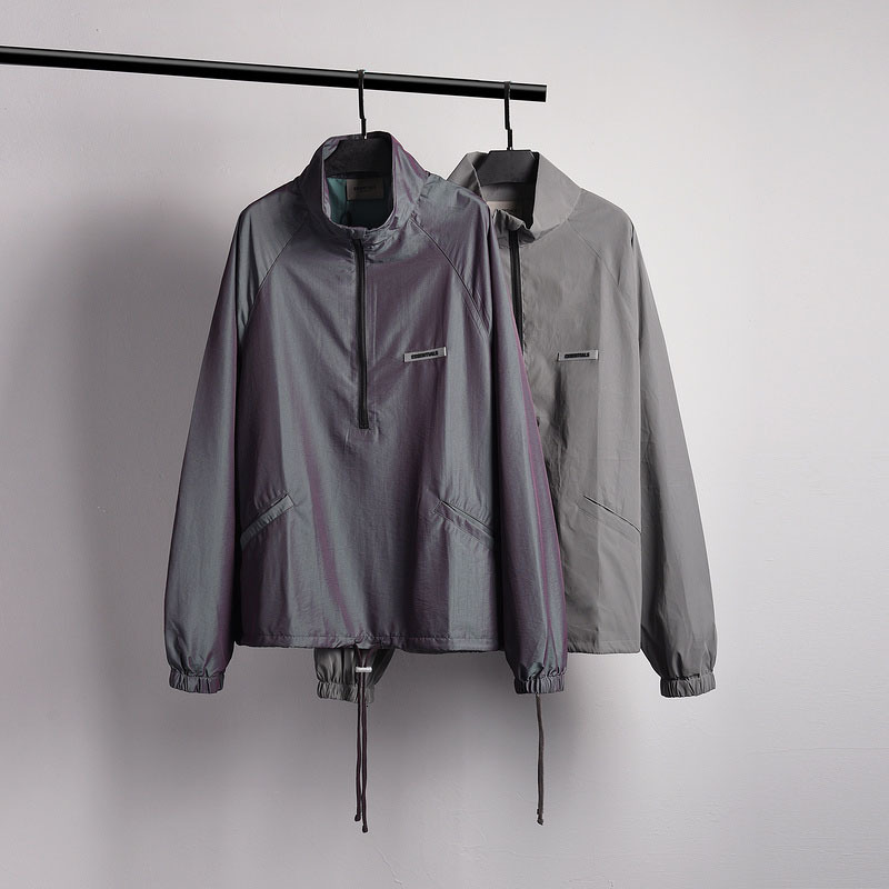 2021 New Fog Collection Base Reflective Half Zipper for Men and Women's Hip Hop Oversized Laser Nylon Waterproof Jacket 76g3, 3m lbs
2021 New Fog Collection Base Reflective Half Zipper for Men and Women's Hip Hop Oversized Laser Nylon Waterproof Jacket 76g3, 3m lbs