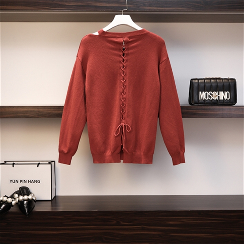 Plus Size 2 piece set for women New Summer Autumn Long Sleeve Knitted SweaterLeather Suspender mini Skirt Girls Set 5XL T200325