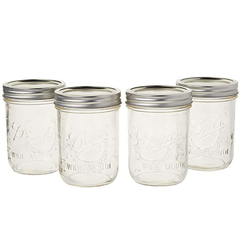 Wide mouth straight 4 oz glass jar Mason bottle enzyme food and beverage storage 
Wide mouth straight 4 oz glass jar Mason bottle enzyme food and beverage storage