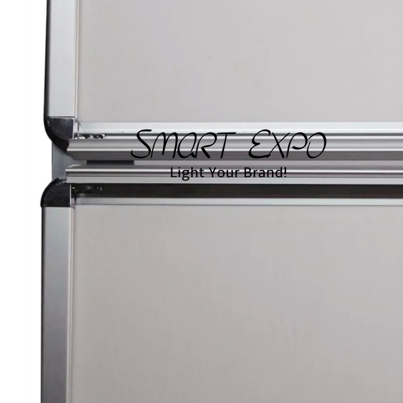 Advertising Display Poster Frames with Header Snap Open Sides
