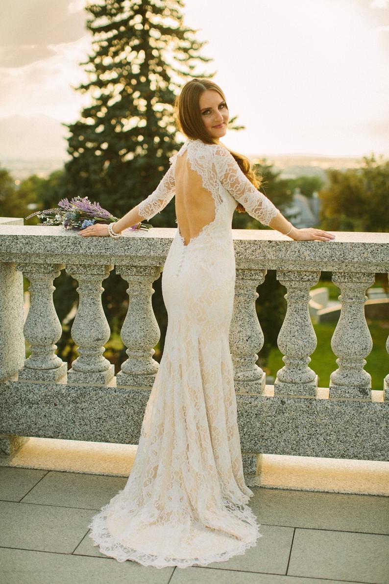 2021 New Vestidos Noiva Modest Lace Illusion O-neck Wedding Es Half Sleeves High Quality Bridal Robe De Bal Longue Ze58, Champagne
2021 New Vestidos Noiva Modest Lace Illusion O-neck Wedding Es Half Sleeves High Quality Bridal Robe De Bal Longue Ze58, Champagne