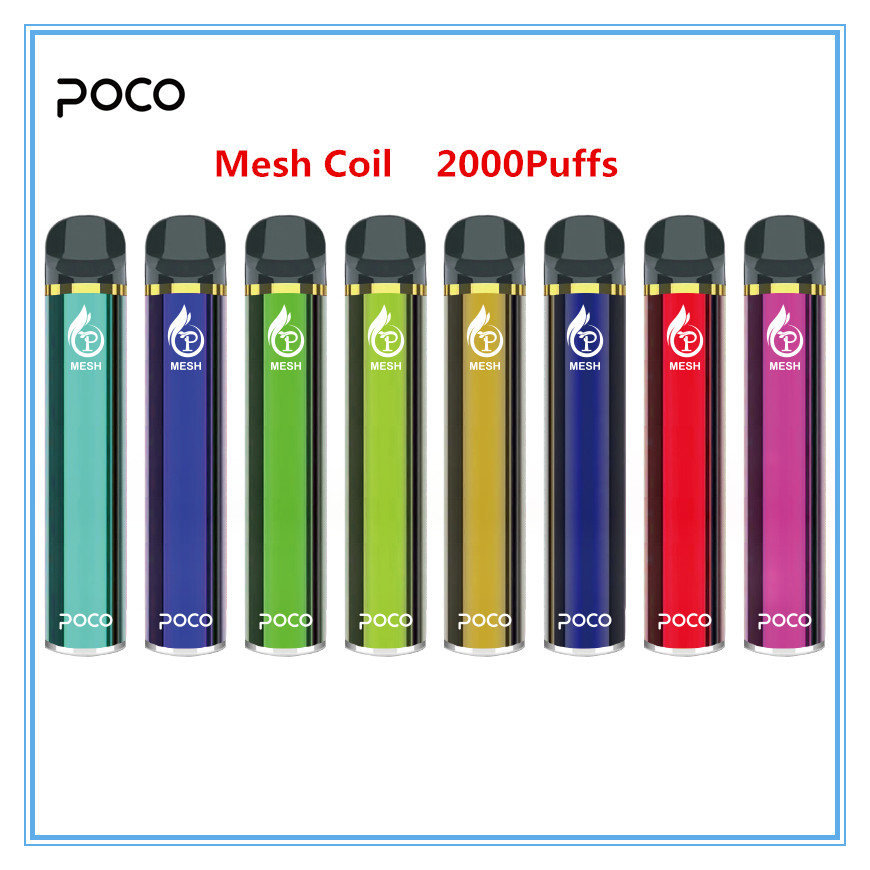 Original Poco Mesh Coil 2000 Puffs Disposable Vape Pen Eletronic Cigarette 1250MAH 7ML 10 Color Device VS Bang xxl Cartridge E cigrette Newest
Original Poco Mesh Coil 2000 Puffs Disposable Vape Pen Eletronic Cigarette 1250MAH 7ML 10 Color Device VS Bang xxl Cartridge E cigrette Newest