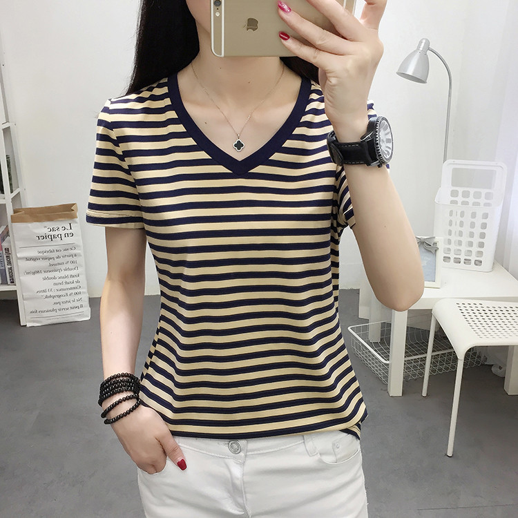 Summer sexy shoulder-length loose half sleeve T-shirt women summer size watch machine short sleeve 210306