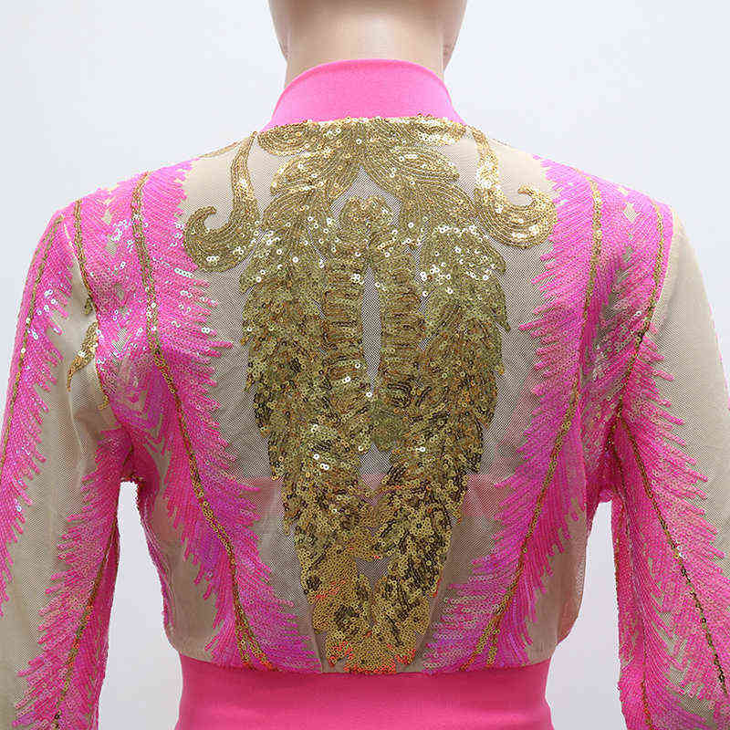 Beyprern Chic Sequins Skirt Set And Matching Jacket 3 Pieces Suits Womens Sequins Bodycon Matching Set Birthday Outfits 211109