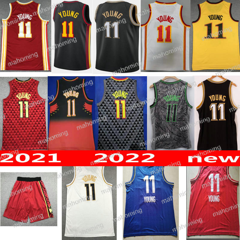 Men Trae 11 Young Basketball Jersey 2021 2022 Stitched new shirts black red white yellow Retro City PLATINUM FASHION S M L XL XXL jerseys shorts от DHgate WW