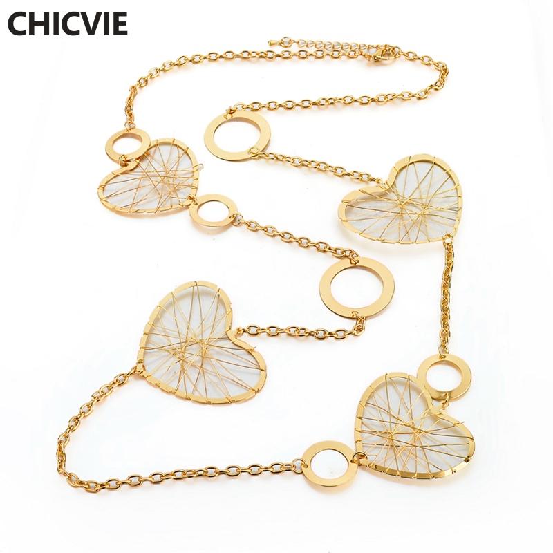 Pendant Necklaces CHICVIE Vintage Gold Color Heart Necklace For Women 2021 Long & Pendants Statement Jewelry Collier Sne160126
Pendant Necklaces CHICVIE Vintage Gold Color Heart Necklace For Women 2021 Long & Pendants Statement Jewelry Collier Sne160126