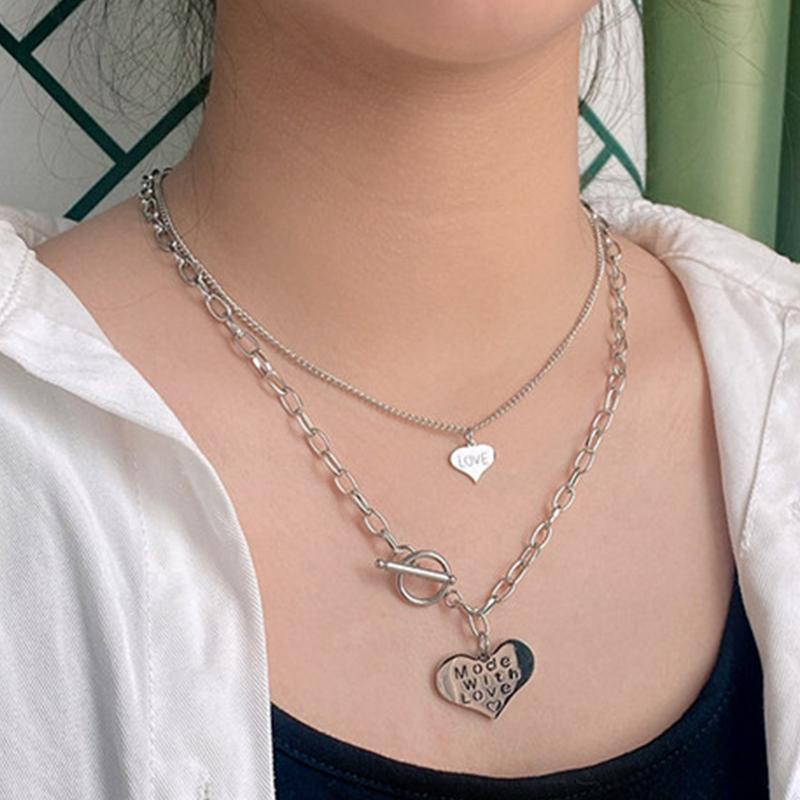 Chokers Simple Love Heart Stainless Steel Necklace For Women 2021 Korean Multilevel Chain Choker Necklaces Hip Hop Jewelry Wholesale
Chokers Simple Love Heart Stainless Steel Necklace For Women 2021 Korean Multilevel Chain Choker Necklaces Hip Hop Jewelry Wholesale