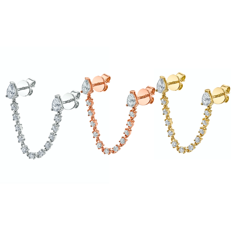 Stud 1 Piece Double Piercing Fashion Girl Women Jewelry 5A Clear CZ Station Link Chain Tassel Earring
Stud 1 Piece Double Piercing Fashion Girl Women Jewelry 5A Clear CZ Station Link Chain Tassel Earring