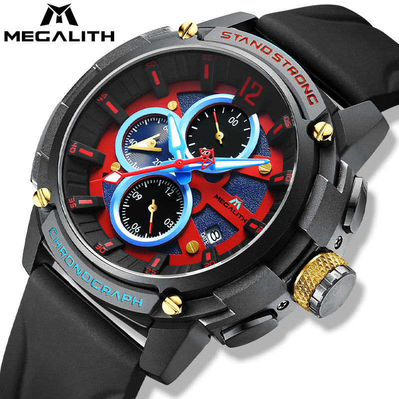 MEGALITH Fashion Sports Watches Mens 30m Waterproof Men Military Quartz Watches Top Brand Luxury Luminous Chronograph Male Clcok 210303, Slivery;brown
MEGALITH Fashion Sports Watches Mens 30m Waterproof Men Military Quartz Watches Top Brand Luxury Luminous Chronograph Male Clcok 210303, Slivery;brown