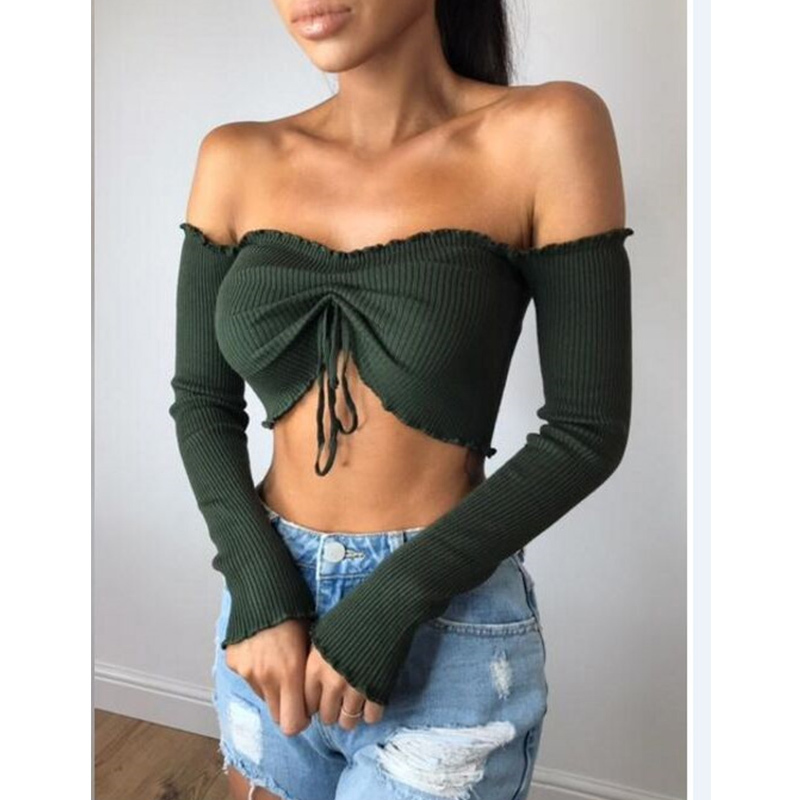 Backless Lantern Sleeve Short T-shirt Women Square Collar Summer Top Women Bow Tie Sexy Women T shirt 210306