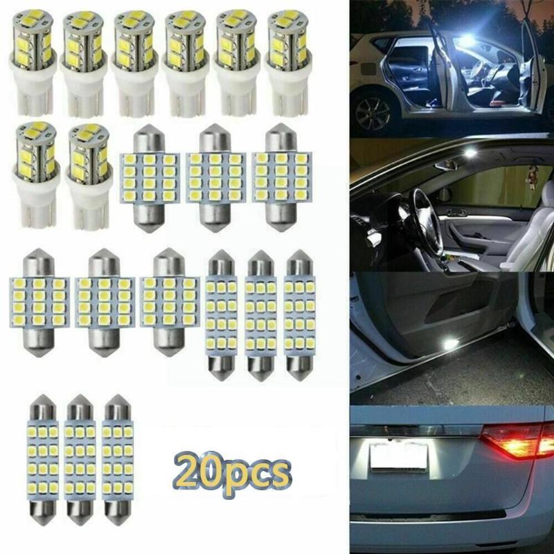 Car Headlights 20pcs Combo LED Interior Light Dome Map Lamp Plate White Bulbs Door License Lights H6C3
Car Headlights 20pcs Combo LED Interior Light Dome Map Lamp Plate White Bulbs Door License Lights H6C3