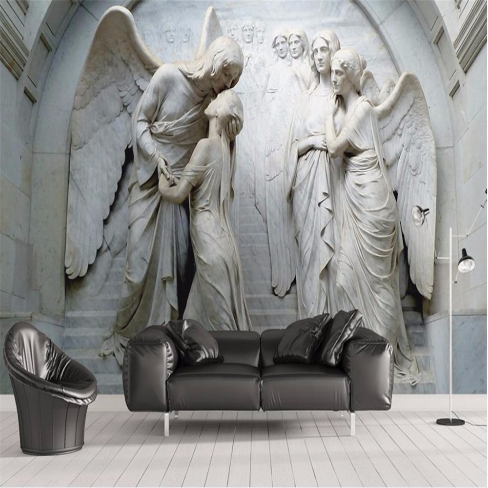 Custom 3D Stereoscopic Wallpaper people angel Wallpapers For Living Room Printing Wallpaper