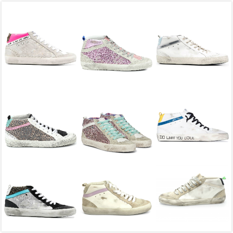 Golden Italy brand Mid star high top Shoe Designer Fashion Women Sneakers luxury Trainers Sequin Classic White Do-old Dirty Men shoes, Star39
Golden Italy brand Mid star high top Shoe Designer Fashion Women Sneakers luxury Trainers Sequin Classic White Do-old Dirty Men shoes, Star39