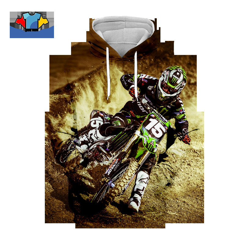 SONSPEE 3D Harajuku Motocross Hoodie Cool Skill Challenge Sweatshirt Casual Mens Jacket Speed Passion Racing Race Riding Hoodie 201020