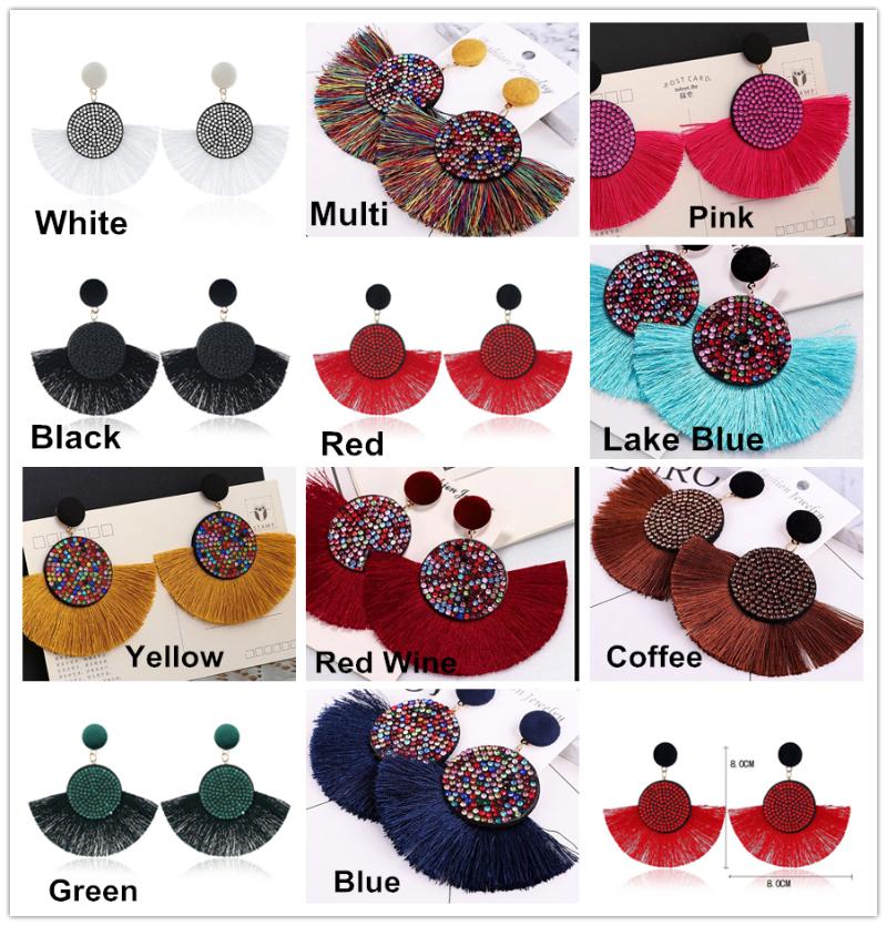 Dangle & Chandelier 11 Color Ethnic Crystal Round Semicircle Tassel Women Source Factory Accessories Manufacturers Direct Sales Earrings Y16 
Dangle & Chandelier 11 Color Ethnic Crystal Round Semicircle Tassel Women Source Factory Accessories Manufacturers Direct Sales Earrings Y16