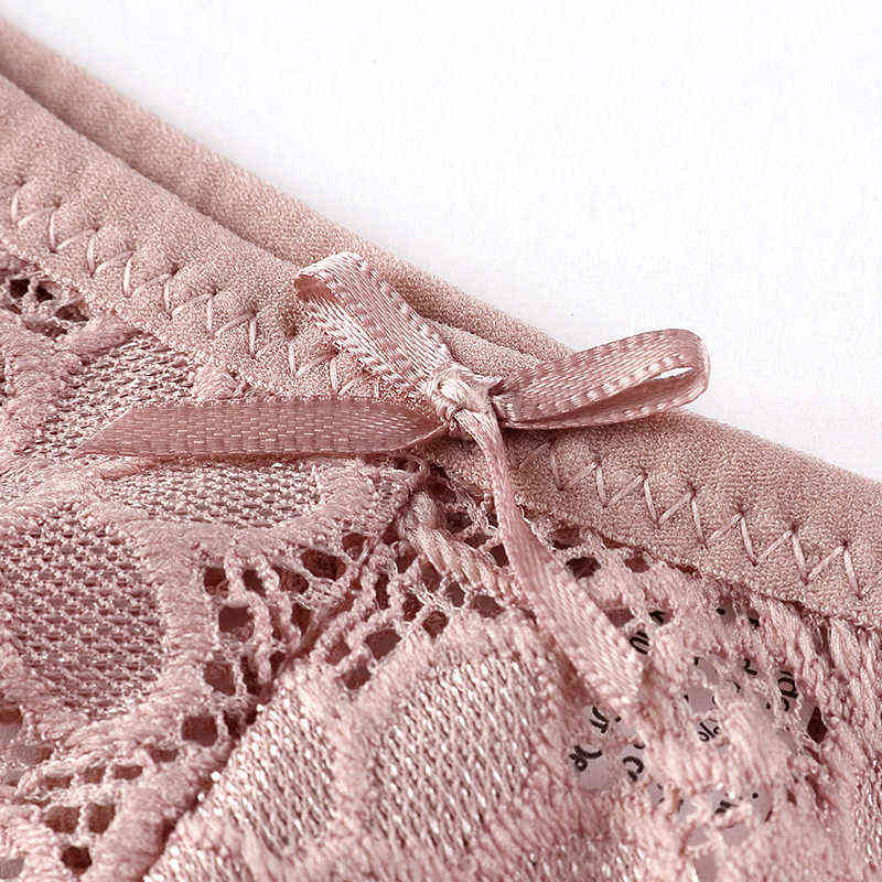 7 Pcs/Lot Women's Sexy Lace Thong Panties Hollow-Out Transparent Cotton Crotch G-String Set Underwear Gerie