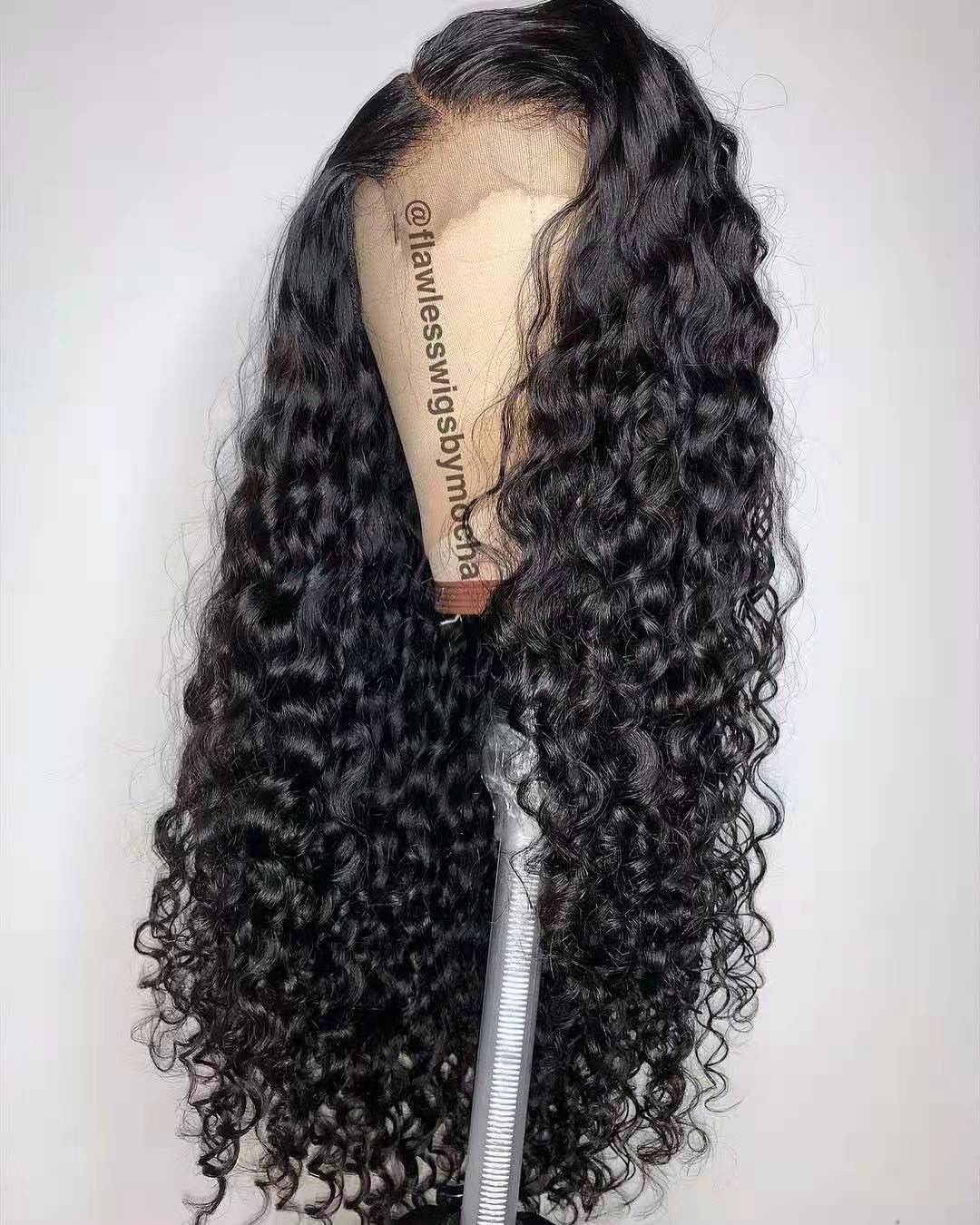 Transparent hd Curly Lace Front Human Hair Wigs-Glueless 130% Density Brazilian Virgin Remy Wigs with Baby Hairs for African Americans 14 inch