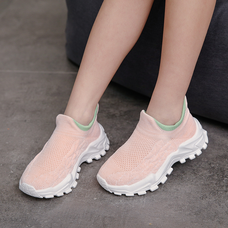 Kids Sneakers for girls 5 to 13 years old Casual Shoes Slip-on Breathable boy Socks Shoe