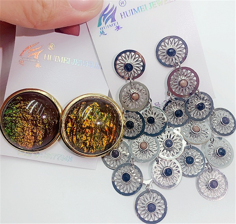 Palace Bohemian Dangle Earrings For Women Fashion Vintage Exaggerated Gemstone Gold Eardrop Ethnic Classical Drop-Shaped Jewelry