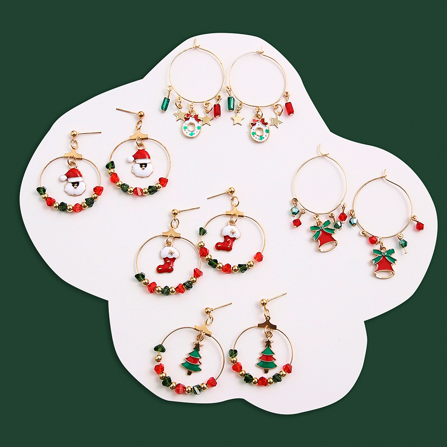 Trendy Geometric Santa Claus Stockings Dangle Earrings for Women Round Colorful Beads Bell Big Earrings Jewelry Christmas Gifts
Trendy Geometric Santa Claus Stockings Dangle Earrings for Women Round Colorful Beads Bell Big Earrings Jewelry Christmas Gifts