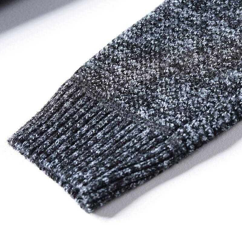 Men's Thick Sweater Coat Male Autumn Winter Parkas Patchwork Sweatercoat Zipper Cardigans Sweater Man Jacket Outerwear 211018