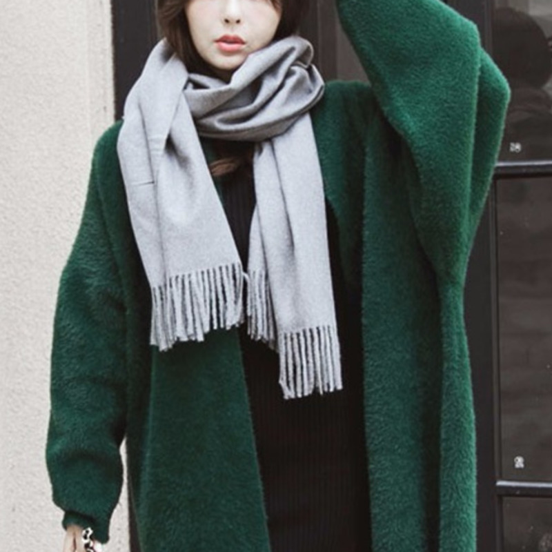 Winter Clothes Women Faux Mink Cashmere Cardigan Loose Pull Femme Bat Sleeve Long Coat Thickness Warm Knitted Sweater Outwear 210218